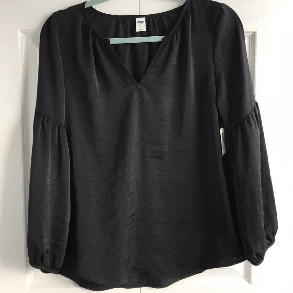 Satin long sleeve blouse